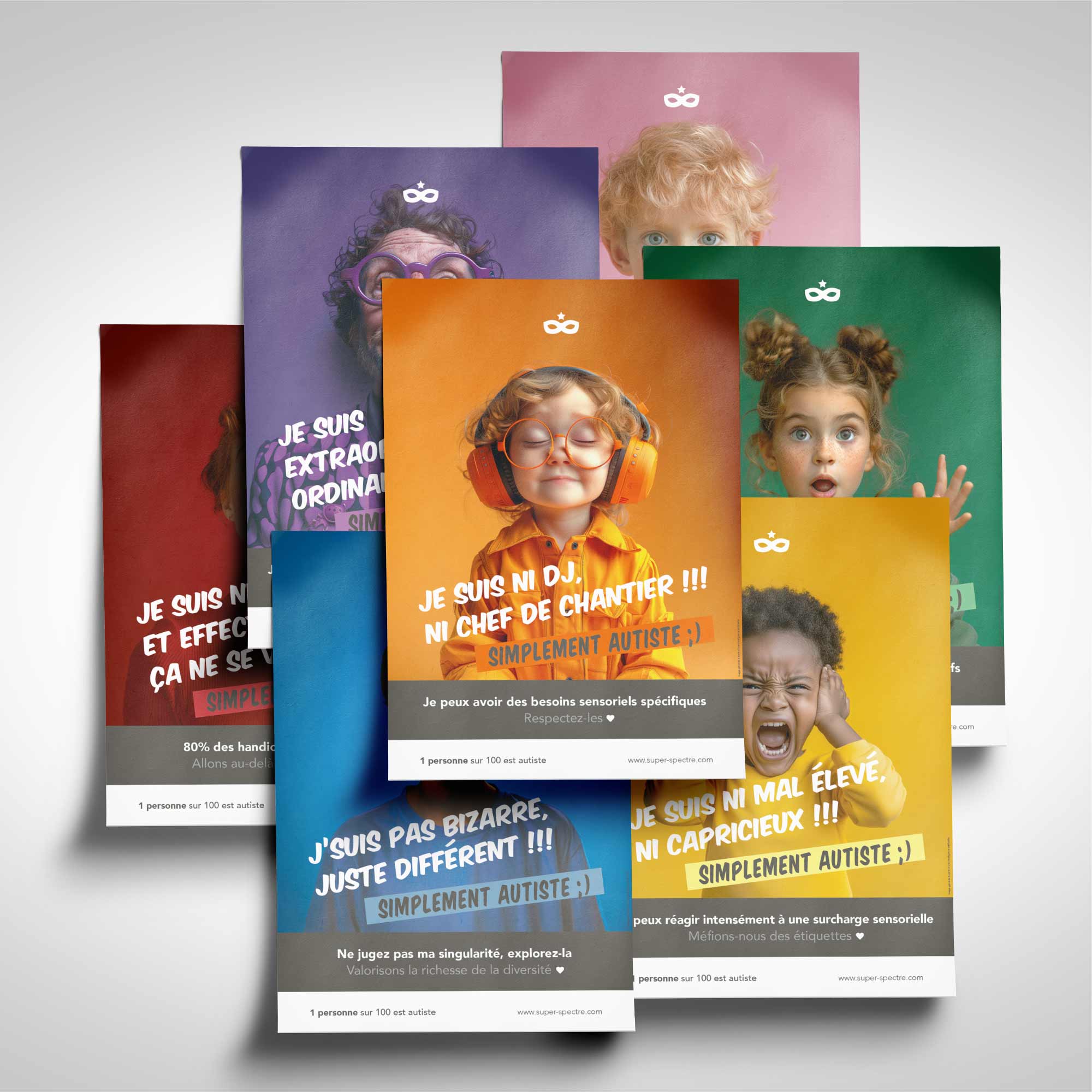 Pack de 7 affiches de sensibilisation - Grands formats (50 x 70 cm)